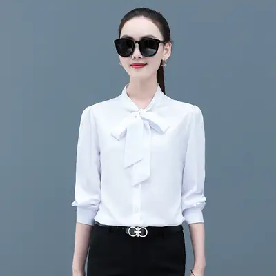 Super Fairy White Bow Long Sleeve Women's Shirt
