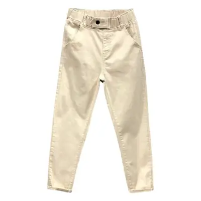 Women Yellow Cropped Jeans Spring Autumn Casual Pants