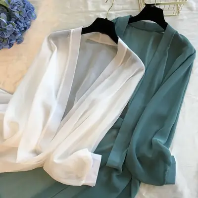 Women Loose Chiffon Shawl Mid Length Summer Wear