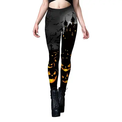 Halloween Printed Tight Fitting Leggings for Women