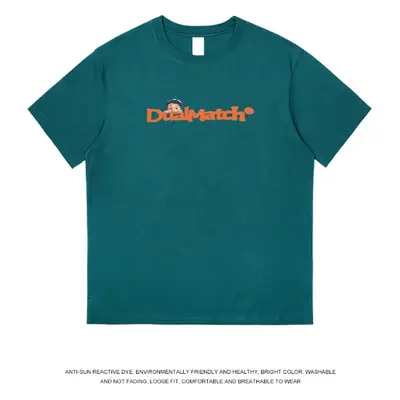 Men Pure Cotton Summer T-Shirt Black Orange Logo