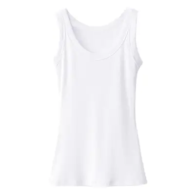 Women's Purple Cotton Vest with Wide Shoulder Straps
