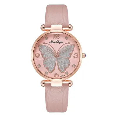 Sweet Butterfly Dial Watch for Girls with Rhinestone Design
