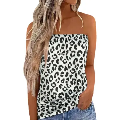 Printed Floral T-Shirt for Women Black White Pink