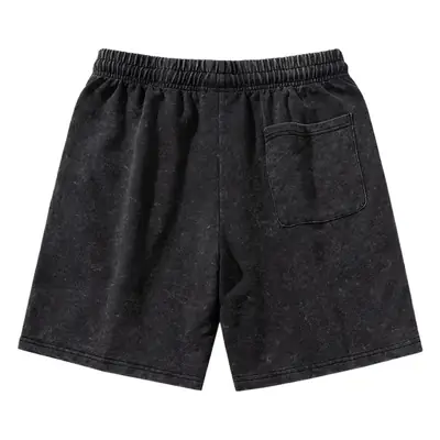 Men Black Washable Cotton Shorts Set