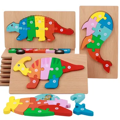 Wooden 3D Puzzle Educational Toys for Kids