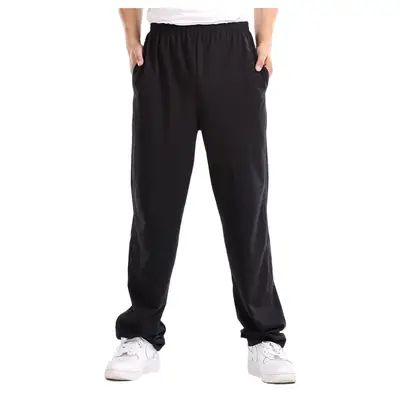 Black Casual Pants Loose Fit Men Summer Wear