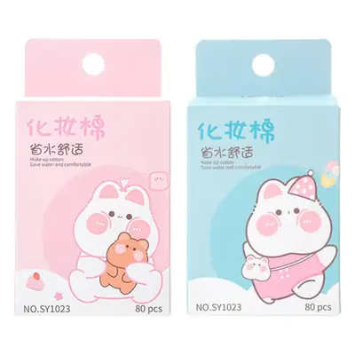 80Pc Cotton Makeup Remover Pads Set