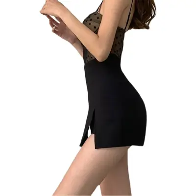 Women High Waist Slimming Split Hip Shorts Small to M Plus