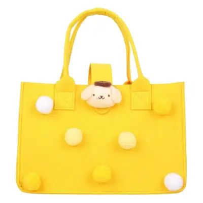Cute Yellow Fur Ball Handbag for Women