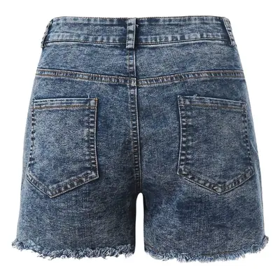 Women Denim Shorts Stretch Slim Blue Wash