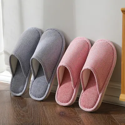 Cotton Slipper Men Women Autumn Winter Non-Slip Home