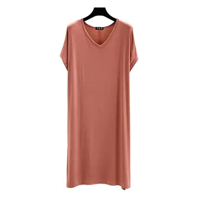 Women V-Neck Loose Nightgown Pajamas Spring Summer