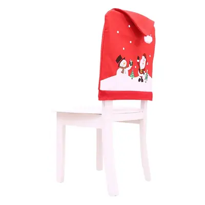 Christmas Santa Hat Chair Covers Red Non-Woven Fabric