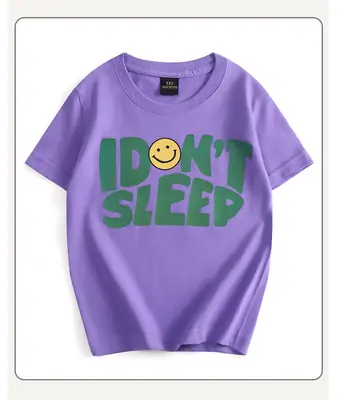 White "Don't Sleep" T-Shirt for Boys Girls