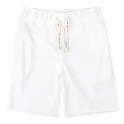 Men White 270g American Waffle Shorts Summer Casual Shorts