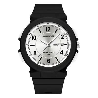 Sanda New Style Single Movement Double Calendar Watch for Men Women
