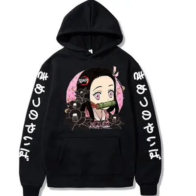 Demon Slayer Hoodie Yellow Ghost Blade Print