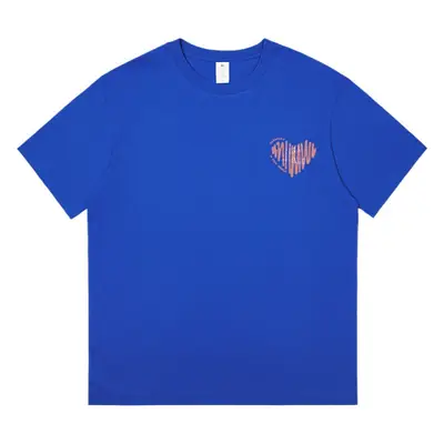 Women Pure Cotton Heart Print T-Shirt White