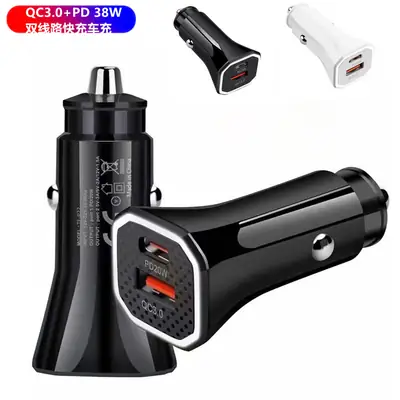38W QC3.0 + PD Car Charger Type-C Fast Charging