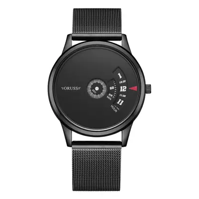 [A generation of hair] full-automatic movement watch men's mesh belt genuine waterproof brand steel watch black Technology Watch