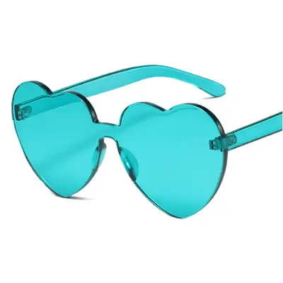 Purple Heart-Shaped Sunglasses for Street Photography & Marine Use
