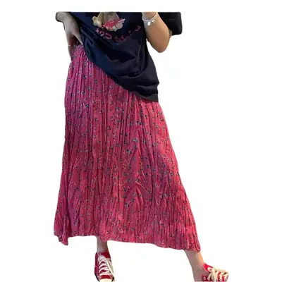 Women's A-Line Printed Skirt Cream Longwear