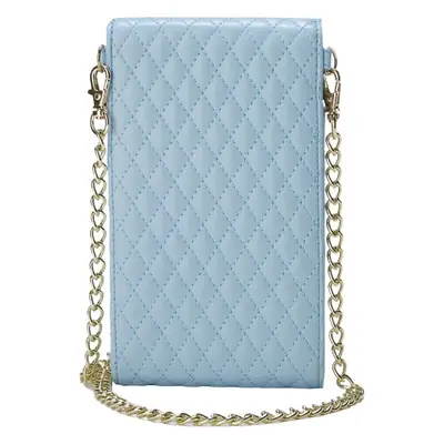 White Quilted Shoulder Bag for Women with Gold Chain