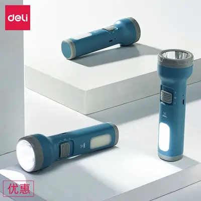 Rechargeable LED Flashlight Blue Large Capacity