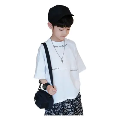 2025 Boys T-Shirt White Short Sleeve Medium to XL