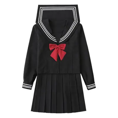 Black Pleated Skirt Sailor Suit Basic Uniform