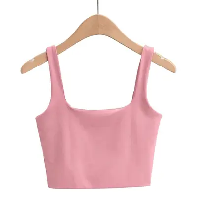 Pink Backless Vest for Women Summer Wear