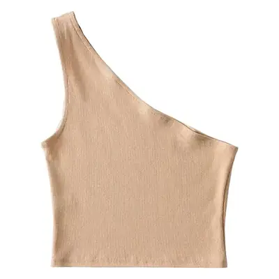 Grey Sleeveless Shoulder Vest Women's