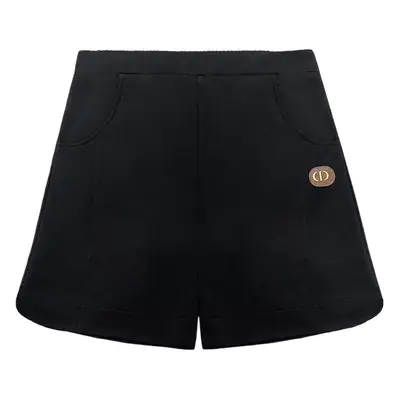 Plus Size Women's Black High-Waisted Shorts 2025