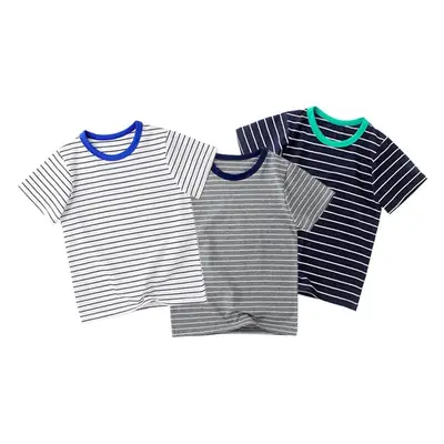 Boys Striped Short Sleeve T-Shirts Set of 3