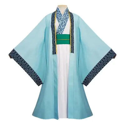 Ancient Hanfu Zhuge Kongming Cosplay Costume Light Blue