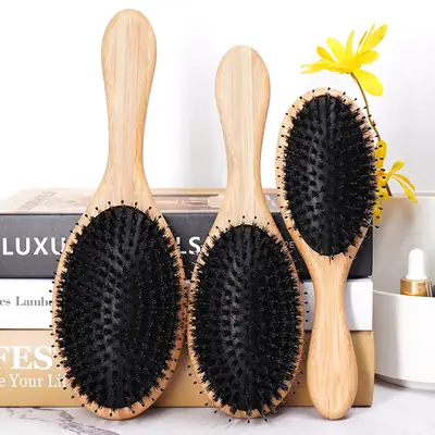 Nanzhu Pig Bristle Hair Comb 70cm Wood Handle