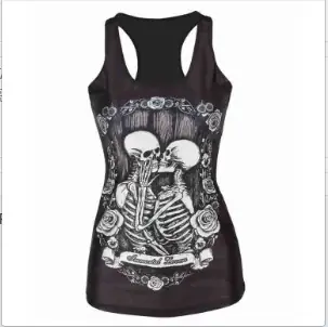 3D Digital Printed I-Shaped Vest for Women