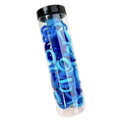 100 Pcs Blue Rubber Hair Rope High Elasticity