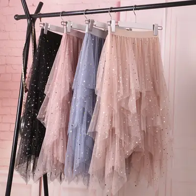 Star Mesh Pettiskirt Skirt Women's Autumn Wear