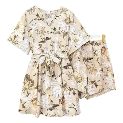 Women Floral 2-Piece Summer Dress Set