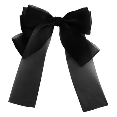 Women's Black Bow Hair Clip Back Clip Hairpin
