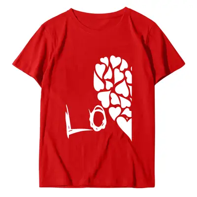 Red Leopard Print T-Shirt for Men Women Plus Size