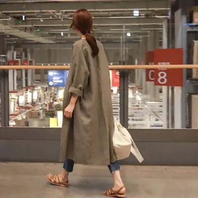 Women Linen Cardigan Large Size Sun Protective Jacket