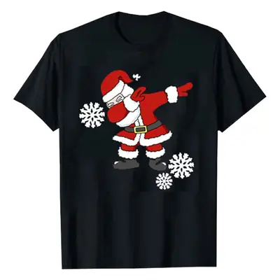 2025 Christmas T-Shirt Santa Claus Print Men Women Loose Fit