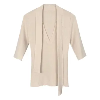 South Korea Ribbon Deep V Neck Low Cut Top for Women