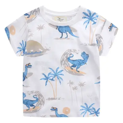 2026 Boys Summer T-Shirt Set Blue Shorts Short Sleeve