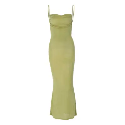 Women's Backless Slim Fitted Dress Brown 2024