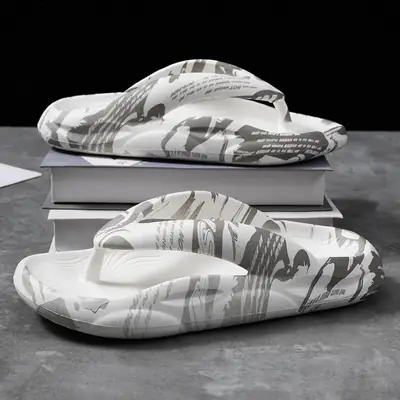 Flip-Flops men's outer wear thick-soled slip-on slippers summer men's non-slip deodorant couple EVA flip-flops