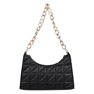 Black Rhombic Chain Shoulder Bag for Women 2022